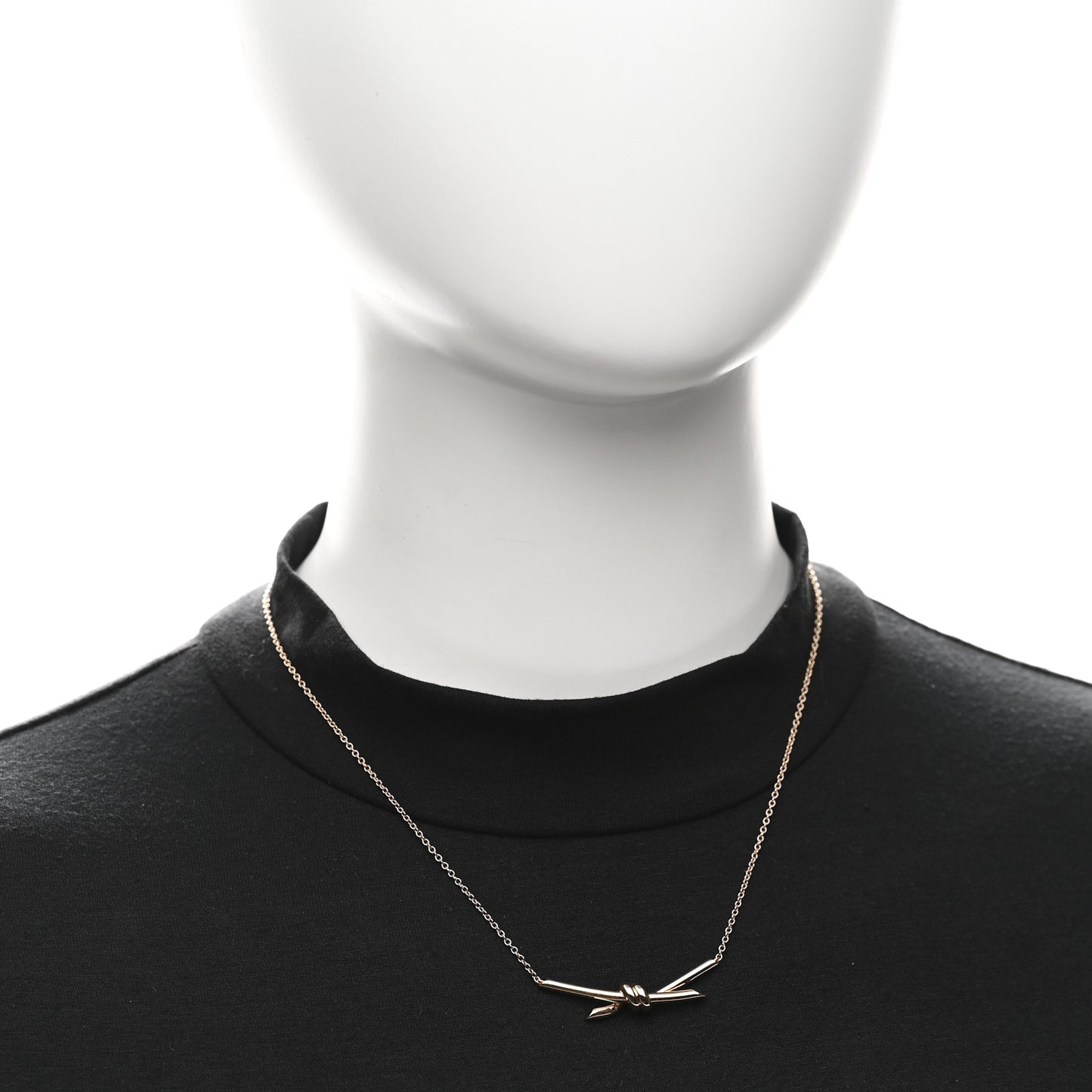 18K Rose Gold Knot Necklace