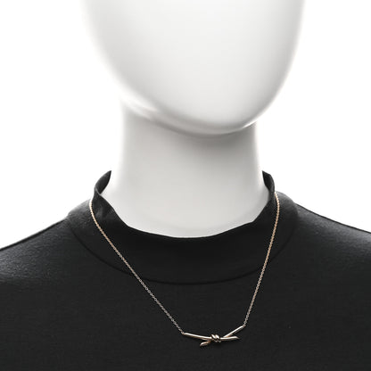 Tiffany 18K Rose Gold Knot Necklace 2 of 5