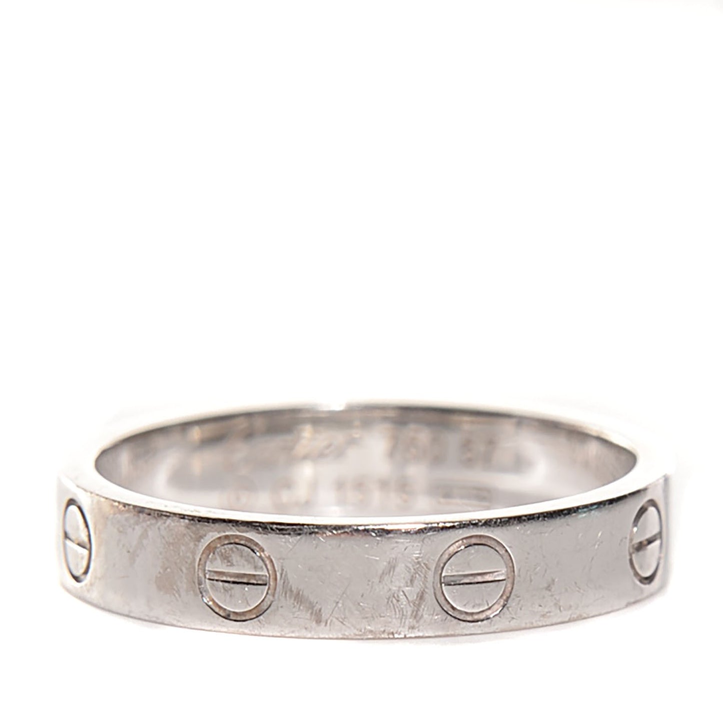 18K White Gold 4mm LOVE Wedding Band Ring 57 8