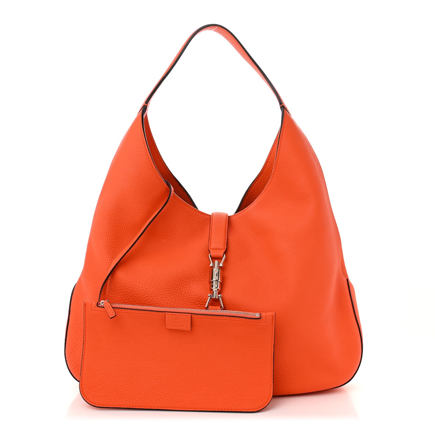 Gucci Soft Grained Calfskin Large Jackie Hobo Orange 3 of 12