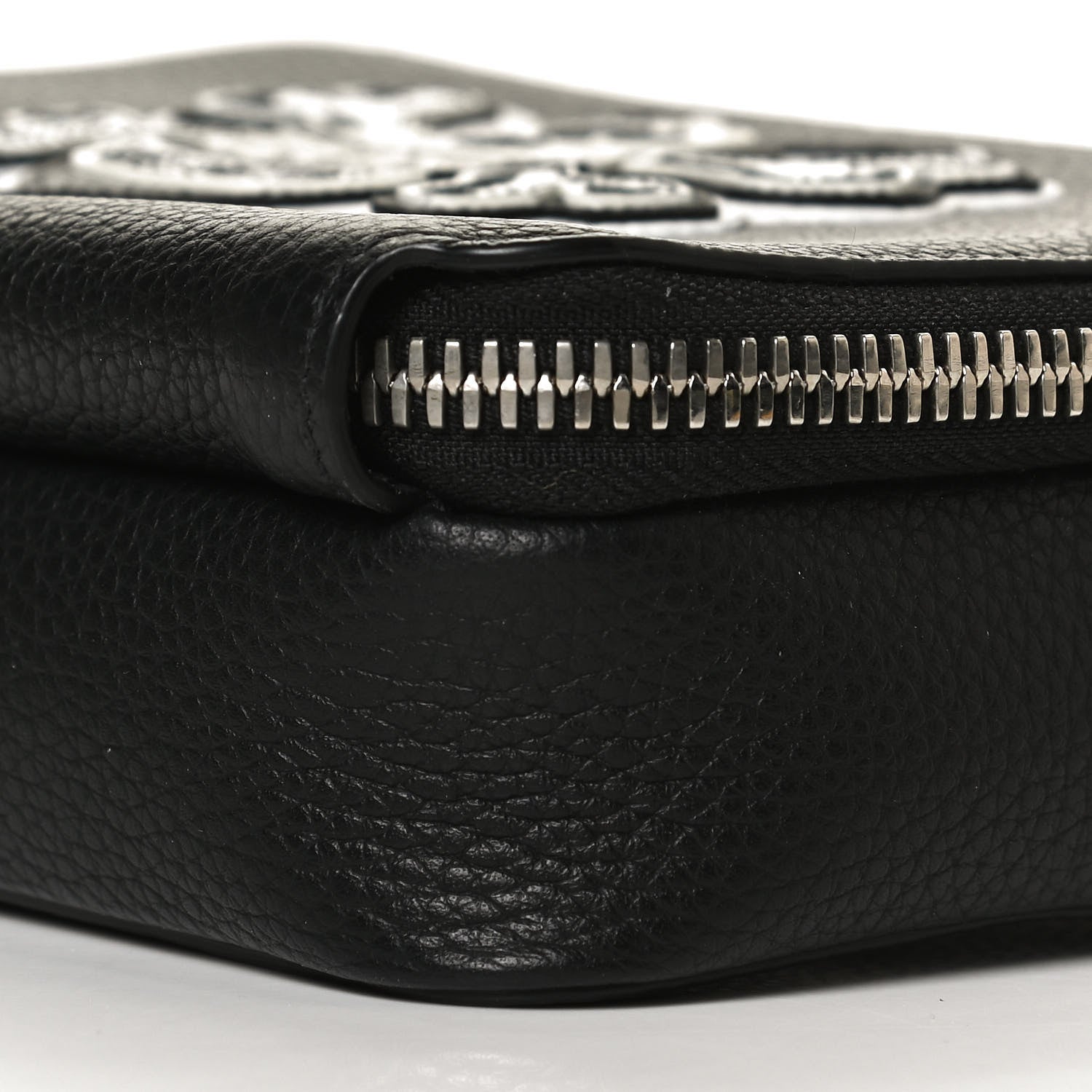 Christian Dior X SHAWN STUSSY Grained Calfskin Double Zip Crossbody Pouch Black 8 of 10