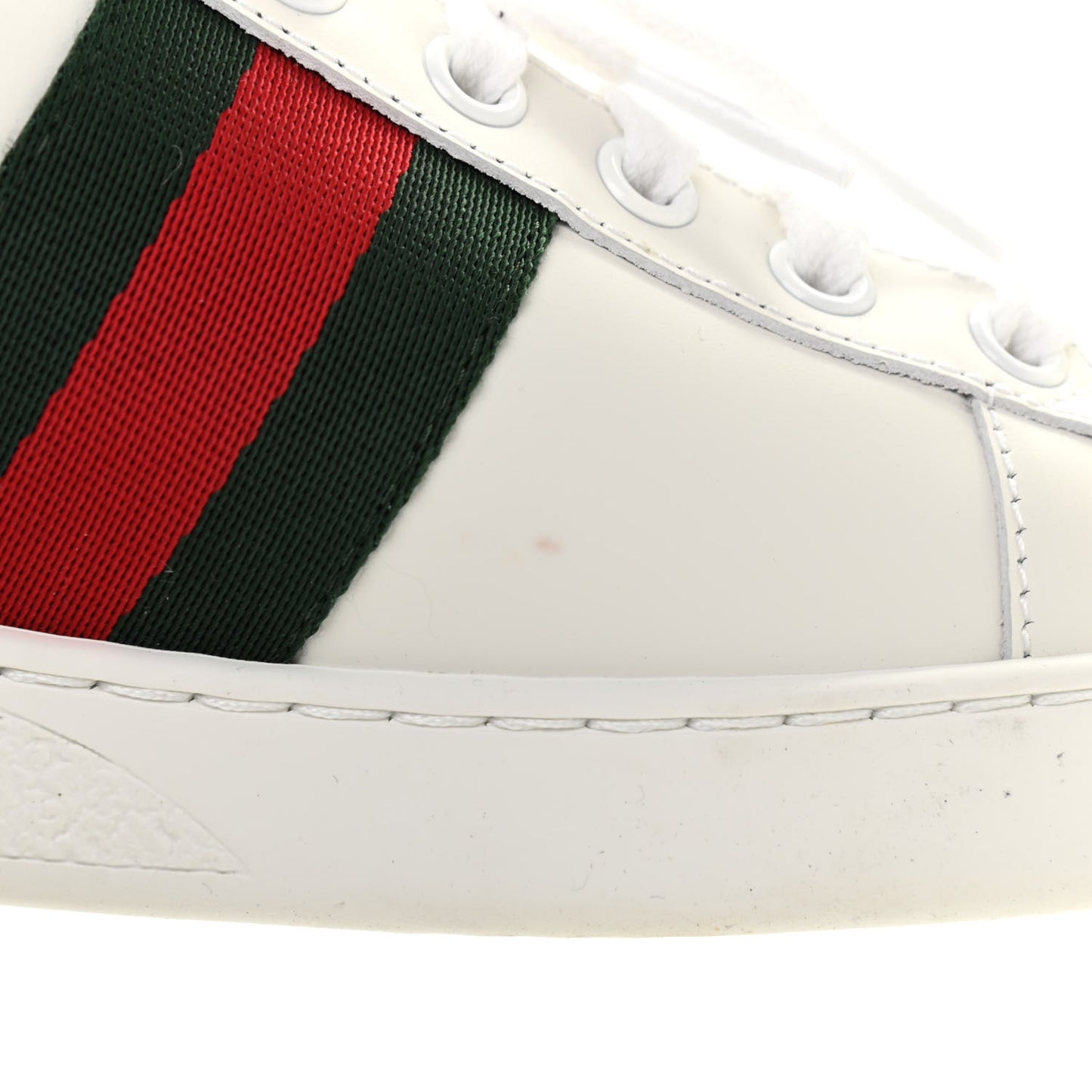 Calfskin Ayers Bee Embroidered Womens Ace Sneakers 38 White Green
