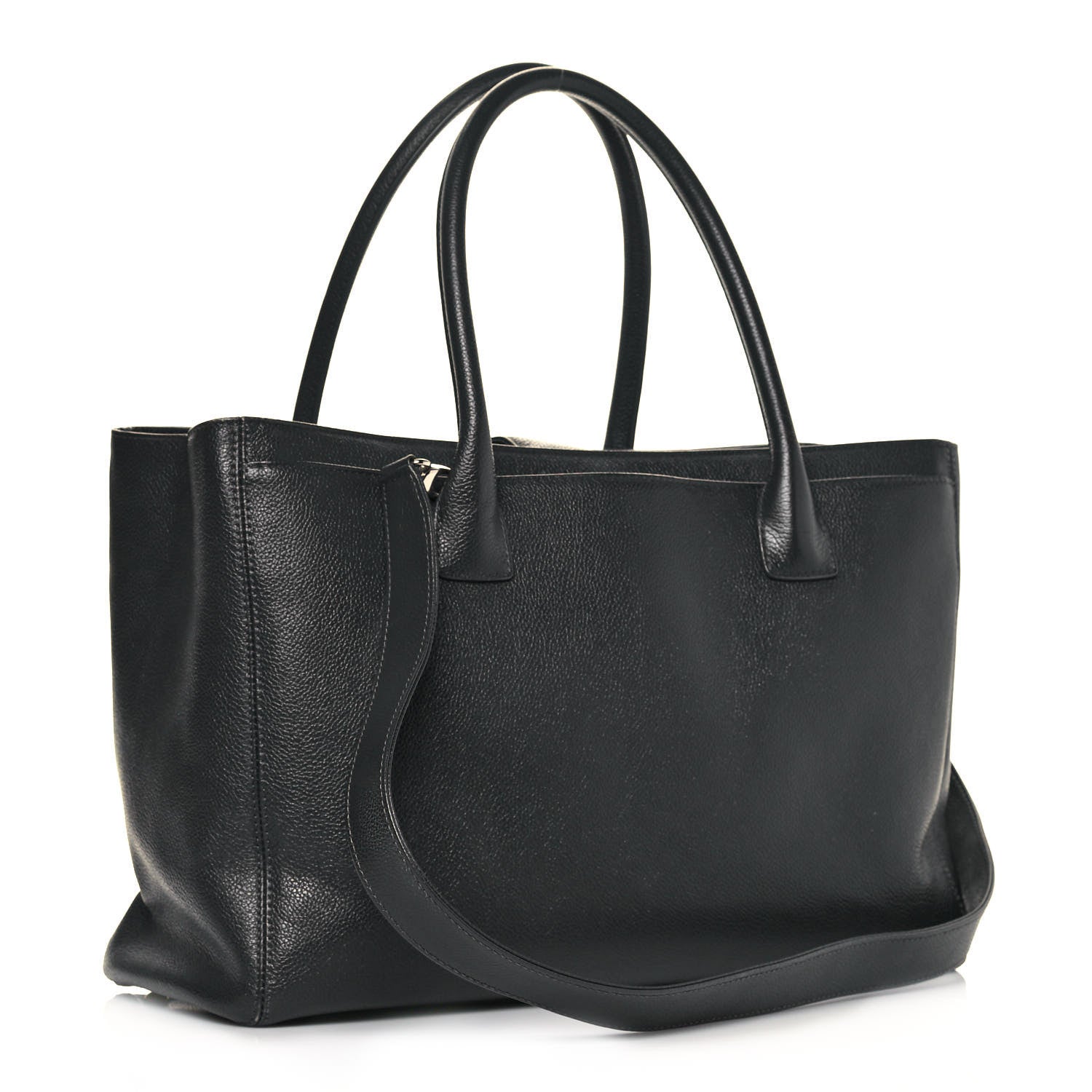 Chanel Calfskin Cerf Executive Shopper Tote Anthracite 3 of 13