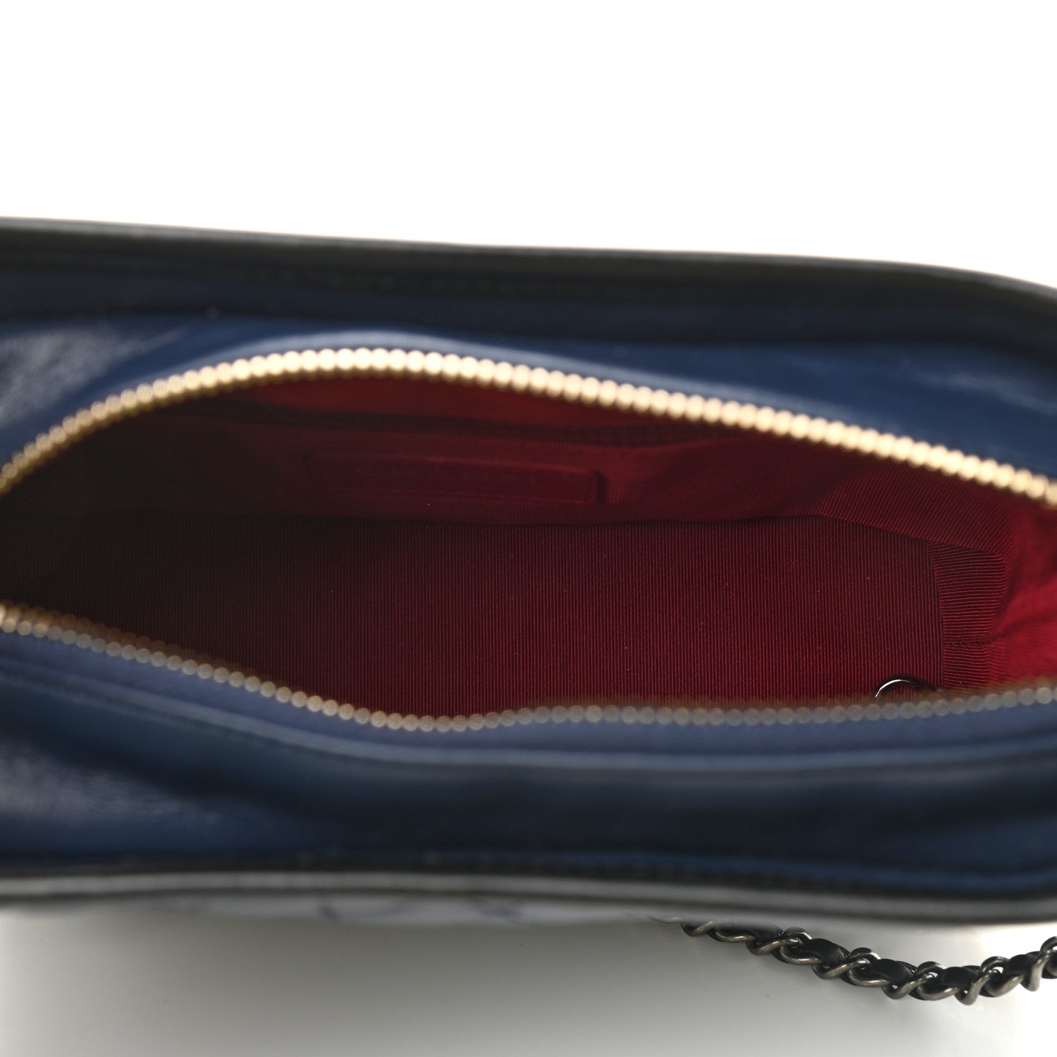 Chanel Aged Calfskin Quilted Small Gabrielle Hobo Navy Black 5 of 9
