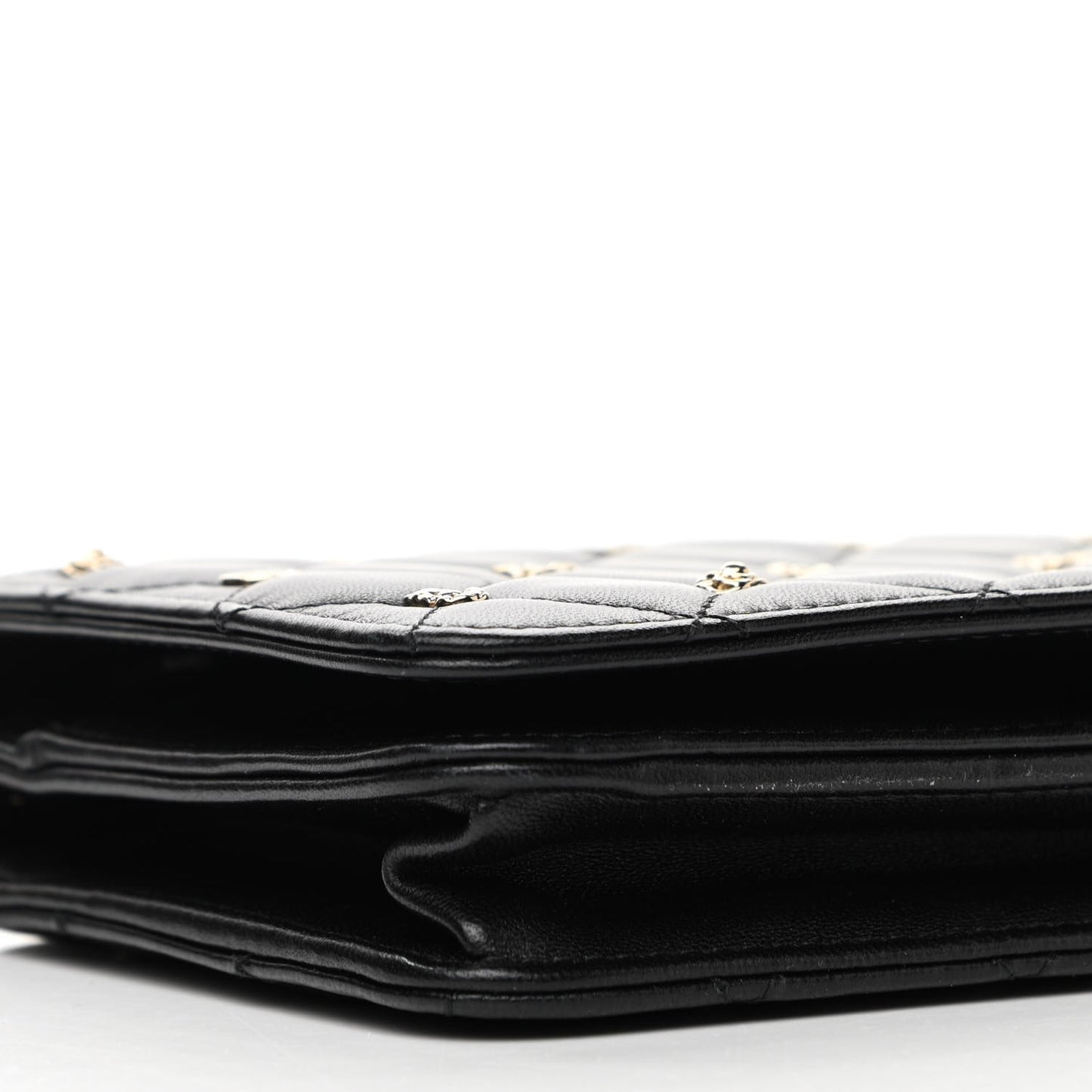 Lambskin Quilted All About Chanel Wallet On Chain WOC Black