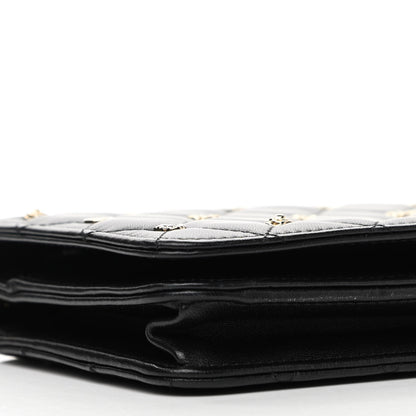 Chanel Lambskin Quilted All About Chanel Wallet On Chain WOC Black 10 of 13