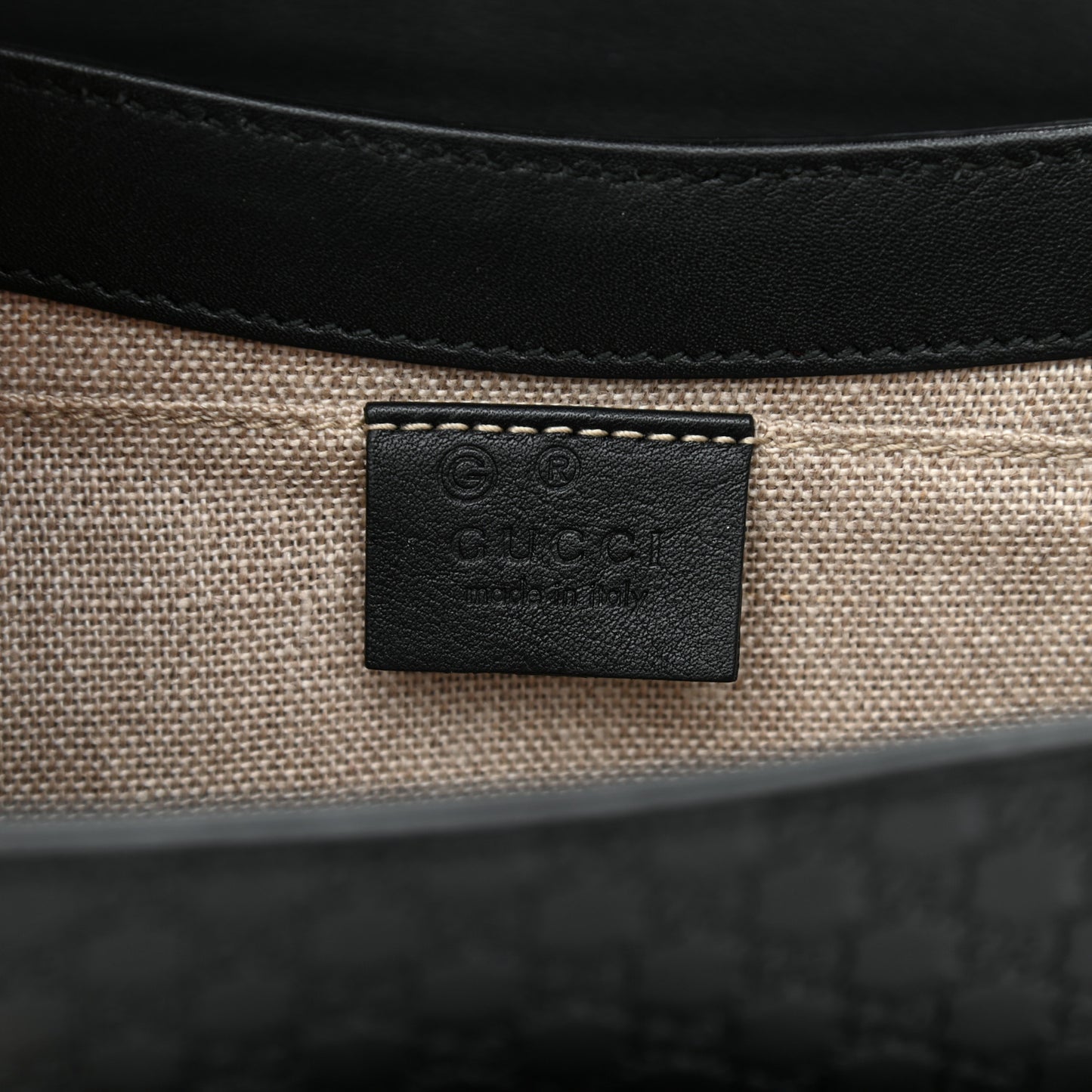 Microguccissima Medium Emily Chain Shoulder Bag Black