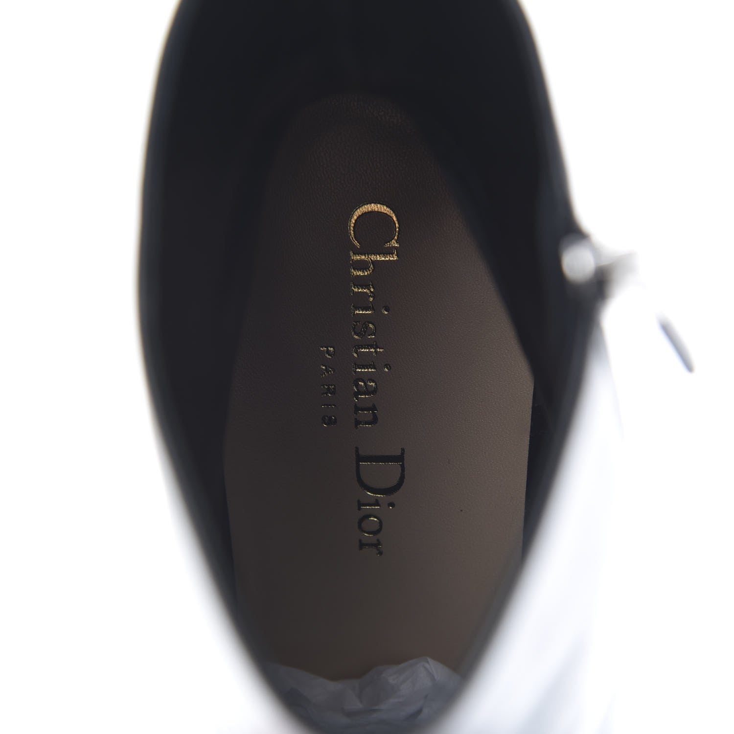 Christian Dior Lambskin Studded Buckle Ankle Boots 39 Black 6 of 10