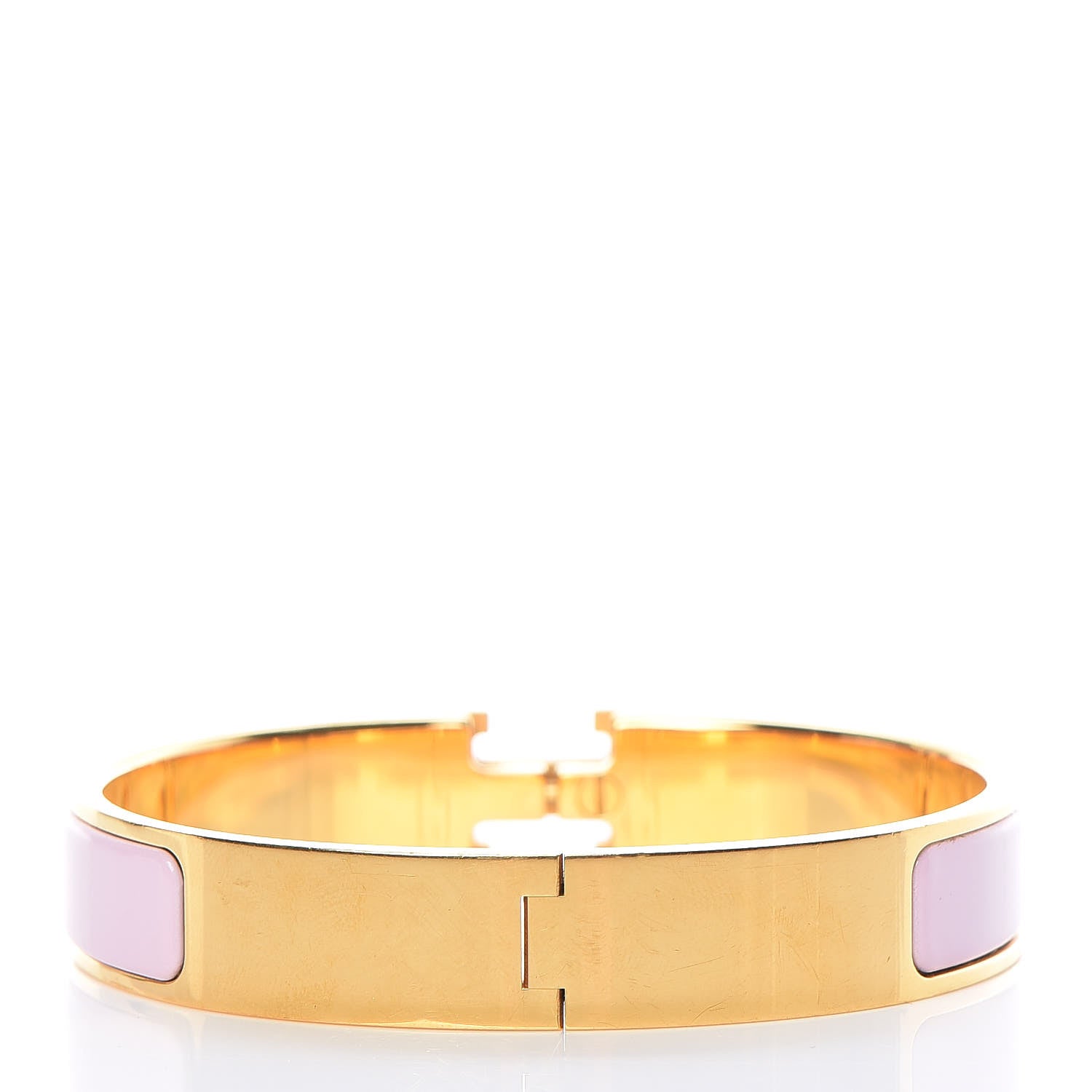 Hermes Enamel Narrow Clic Clac H Bracelet GM Rose Dragee 3 of 6