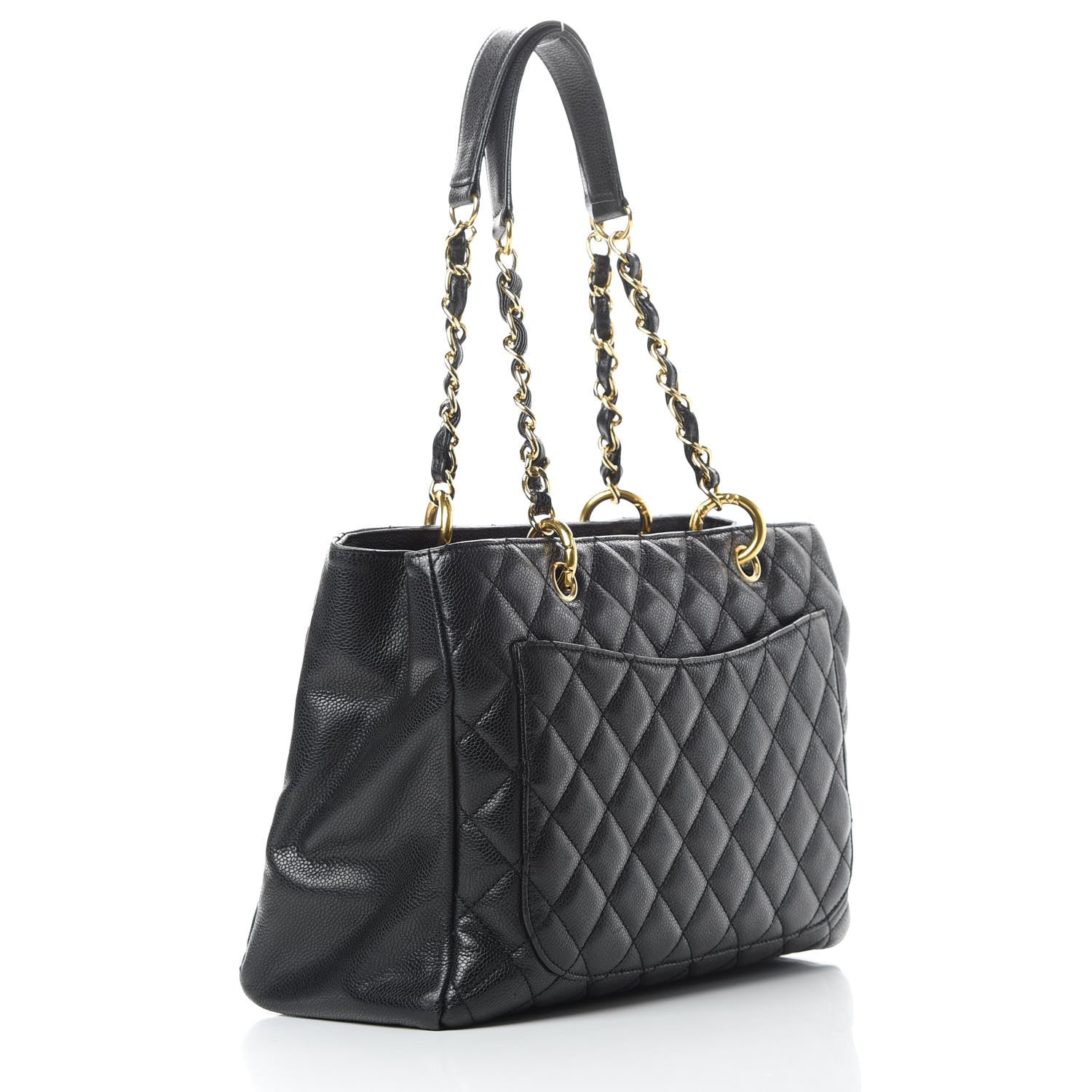 Chanel Caviar Quilted Grand Shopping Tote GST Black 3 of 13