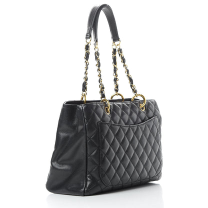 Chanel Caviar Quilted Grand Shopping Tote GST Black 3 of 13