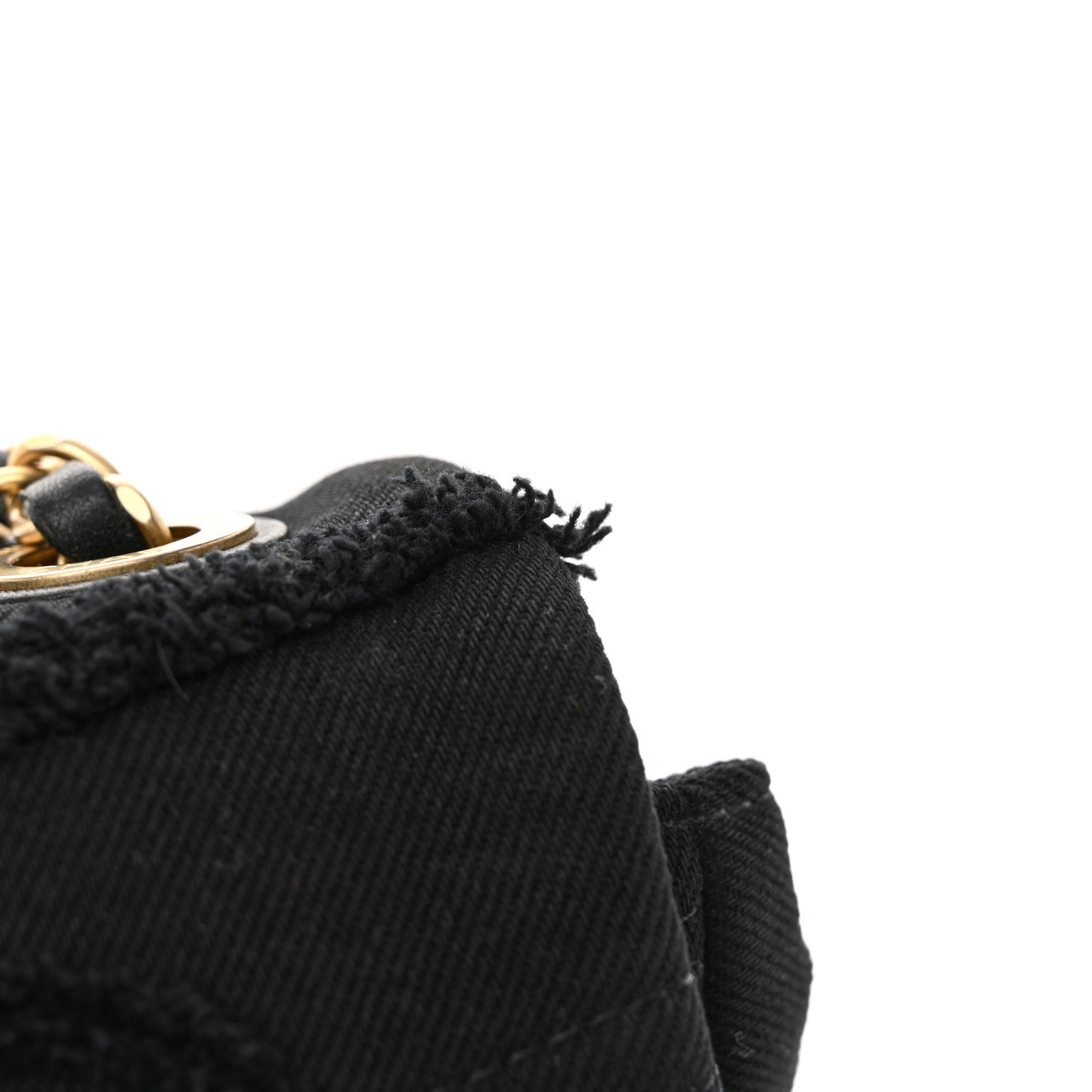 Denim Coco Jumbo Single Flap Black