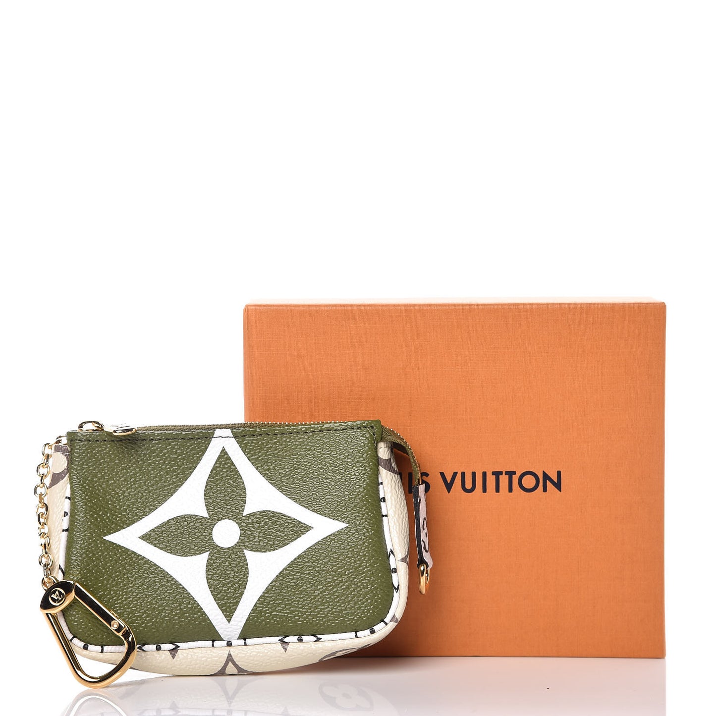 Monogram Giant Micro Pochette Accessories Kaki White
