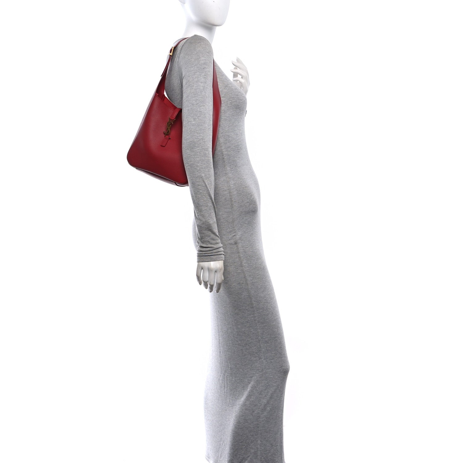 Saint Laurent Smooth Calfskin Small Le 5 A 7 Soft Hobo Red Danger 2 of 10