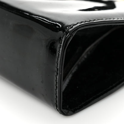 Salvatore Ferragamo Patent Vara Bow Shoulder Bag Black 8 of 8