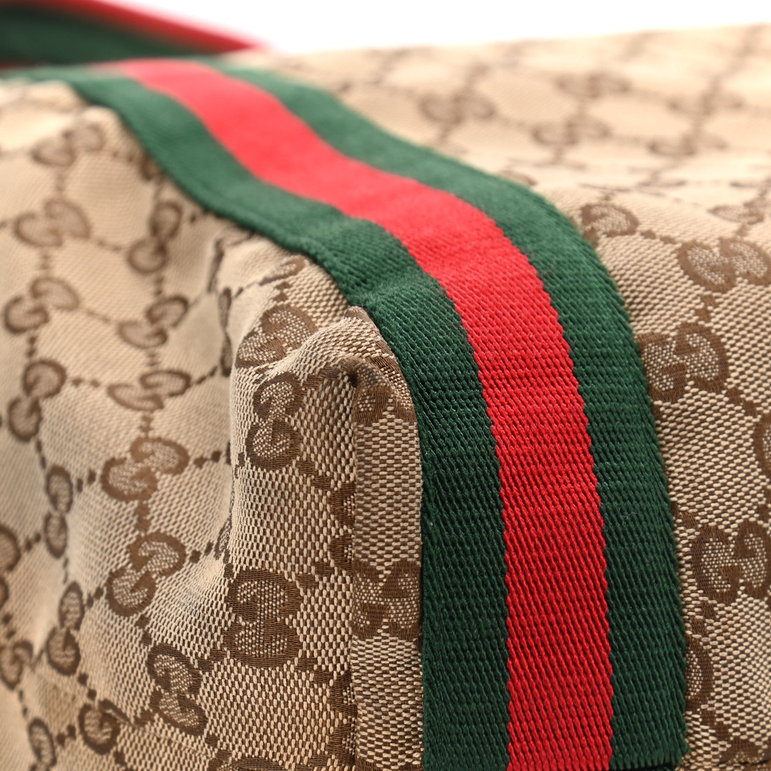 Gucci GG Monogram Medium Web Handle Vertical Tote Dark Brown 7 of 15