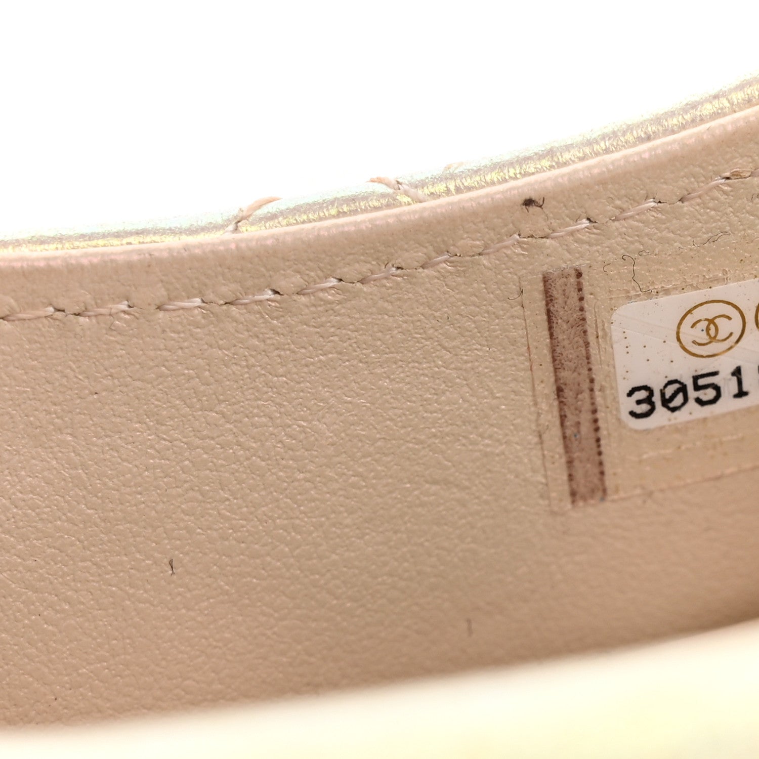 Chanel Iridescent Lambskin Quilted Airpods Pro Case Ivory 8 of 8