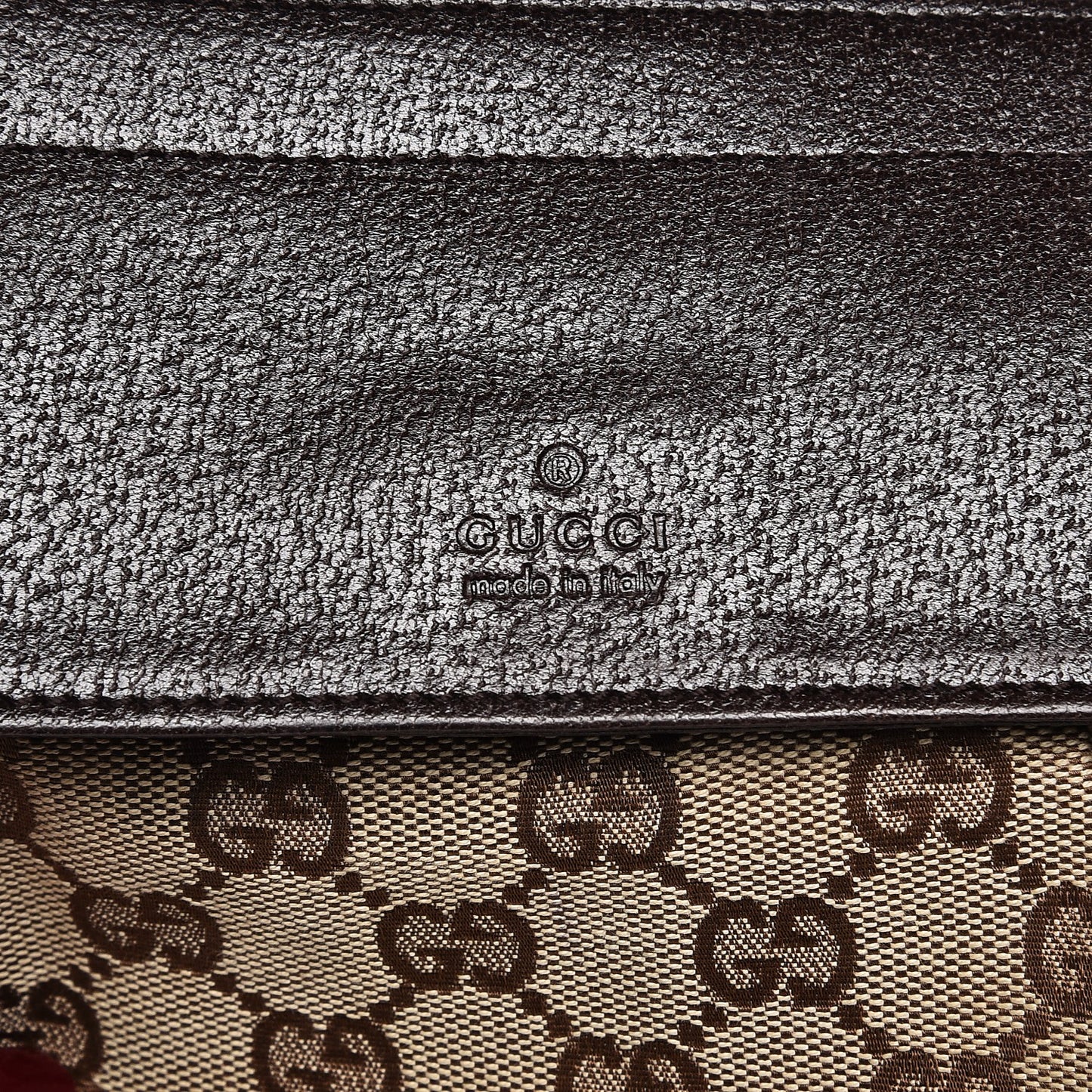 GG Monogram Double Pocket Belt Bag Dark Brown