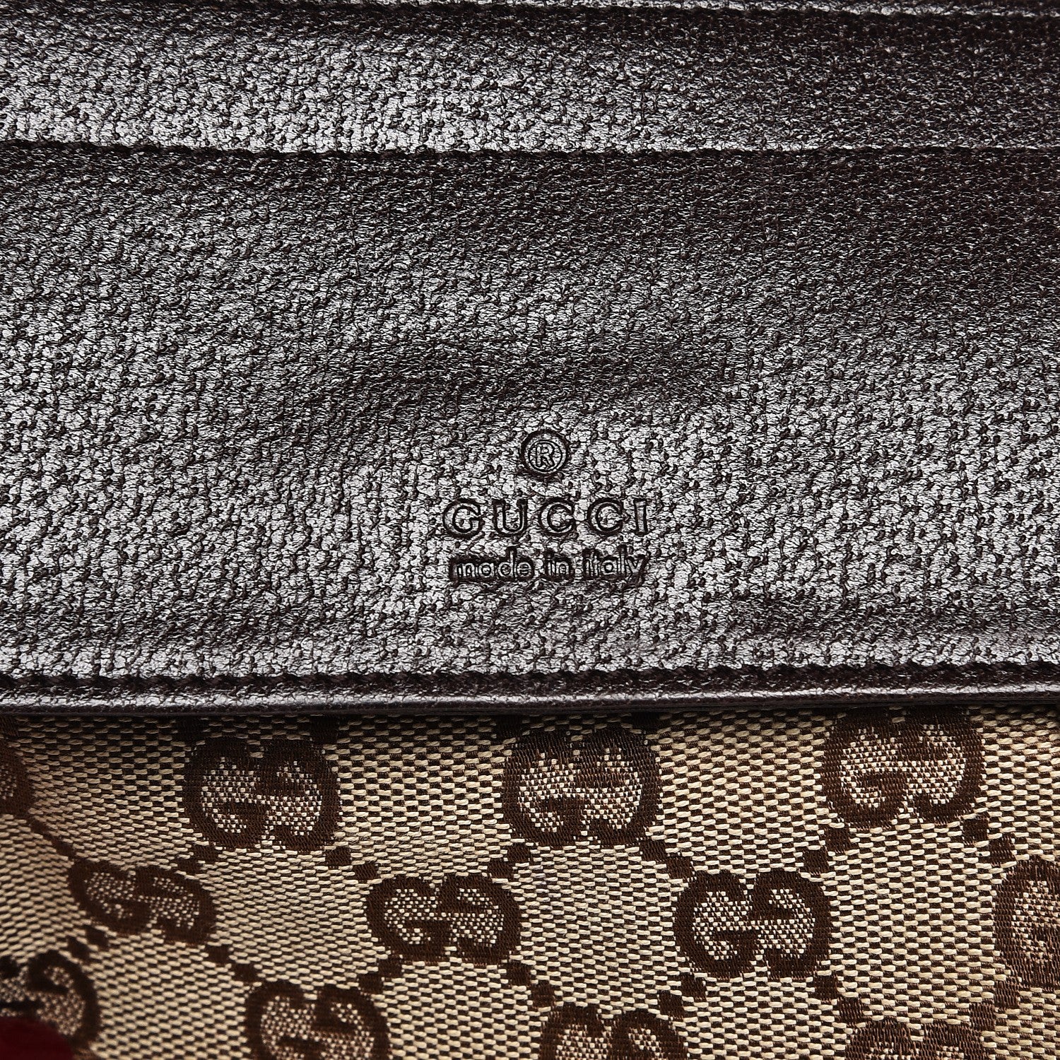 Gucci GG Monogram Double Pocket Belt Bag Dark Brown 9 of 9