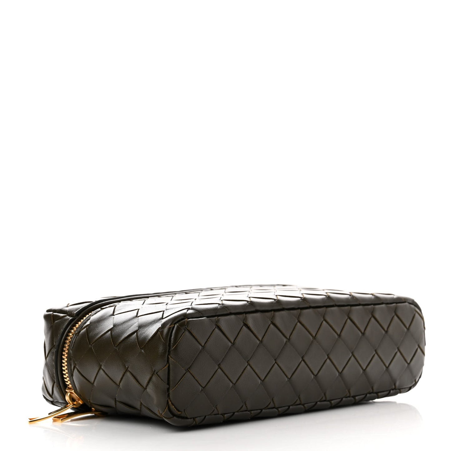 Calfskin Intrecciato Bang Bang Vanity Case Kaki