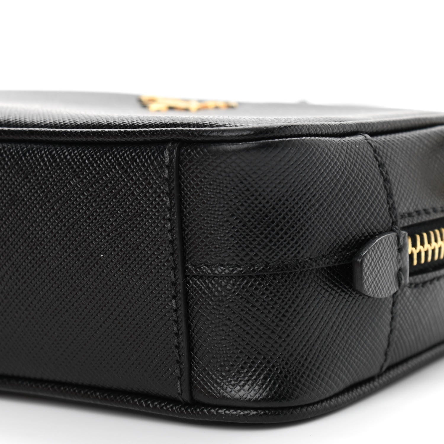 Prada Saffiano Mini Camera Crossbody Bag Black 9 of 10