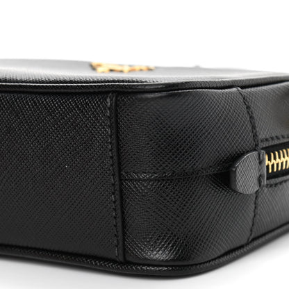 Prada Saffiano Mini Camera Crossbody Bag Black 9 of 10