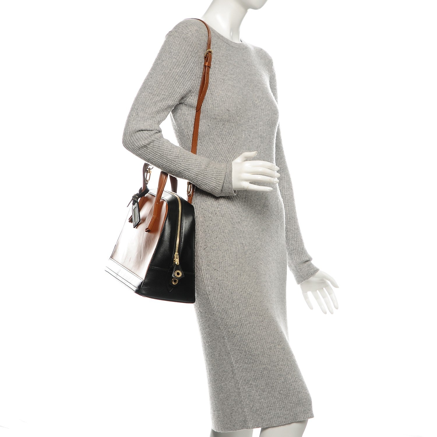 Louis Vuitton Box Calfskin Dora MM Tote Copper 2 of 7