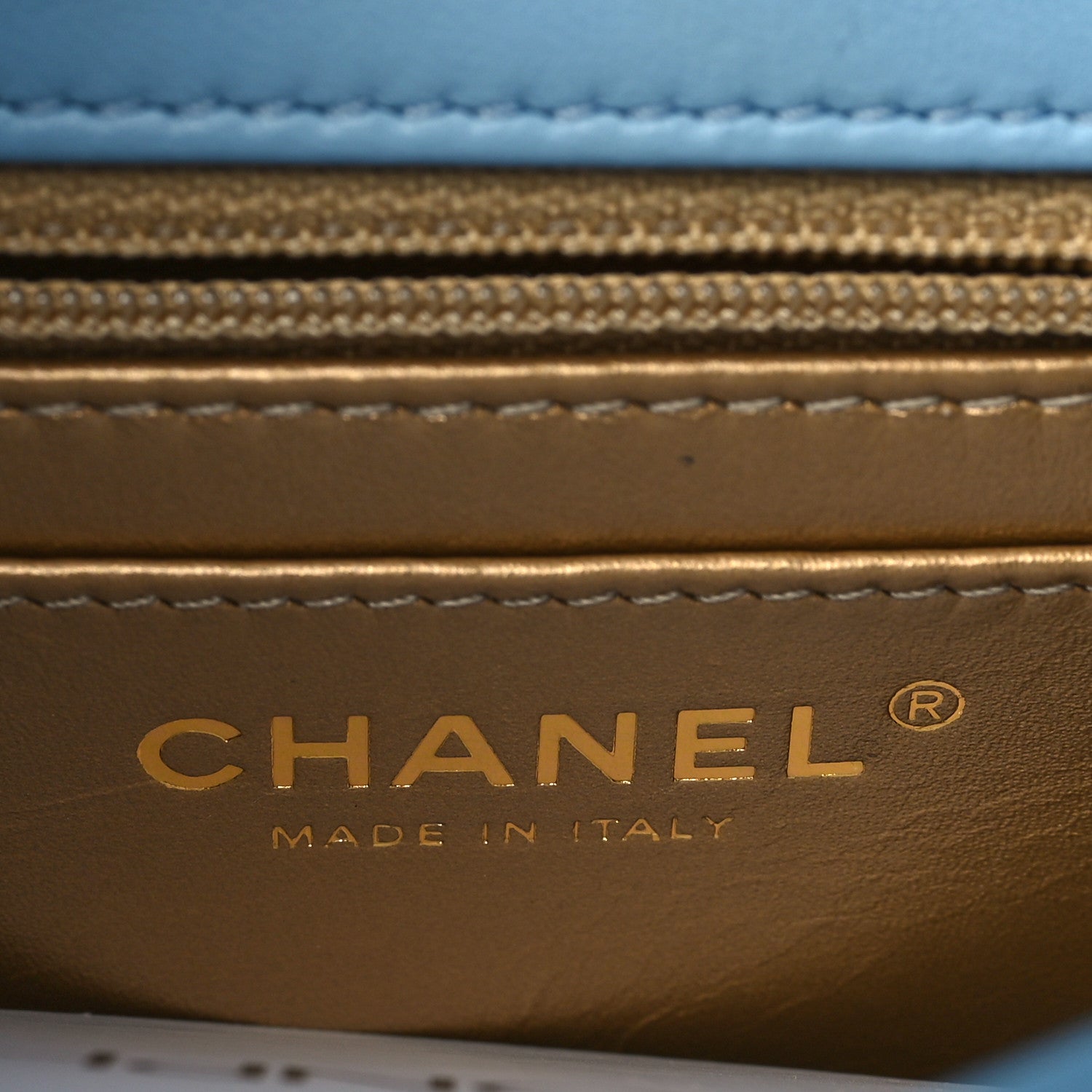 Chanel Lambskin Quilted Mini Rectangular Pearl Crush Flap Light Blue 6 of 10