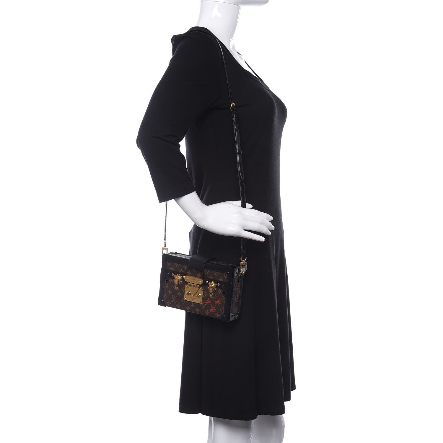 Louis Vuitton Monogram Petite Malle Black 2 of 12