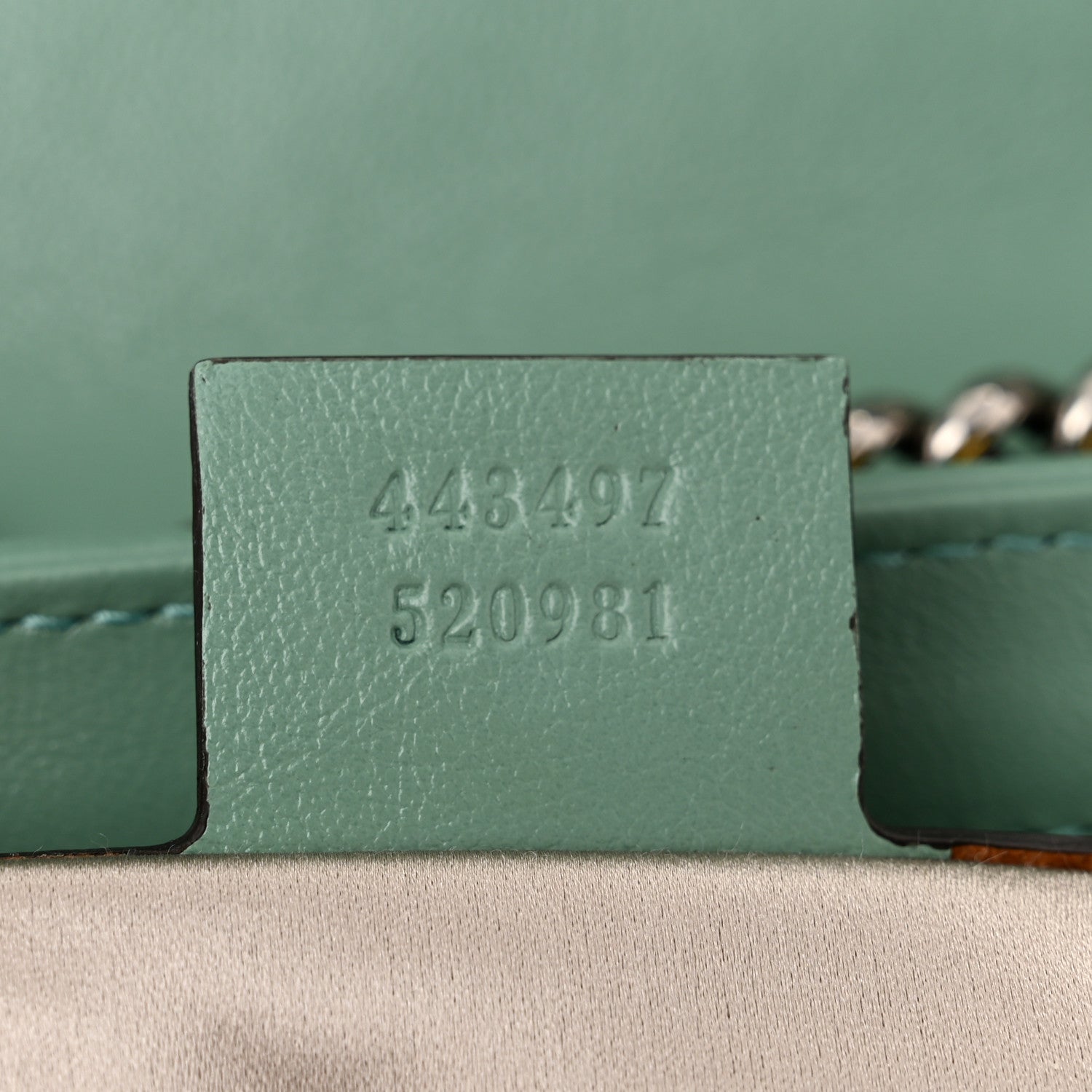 Gucci Sequin Satin Calfskin Matelasse Diagonal Small GG Marmont Shoulder Bag  Grigio Argento Verde Chiaro Rosa Giallo Light Water Green 7 of 10