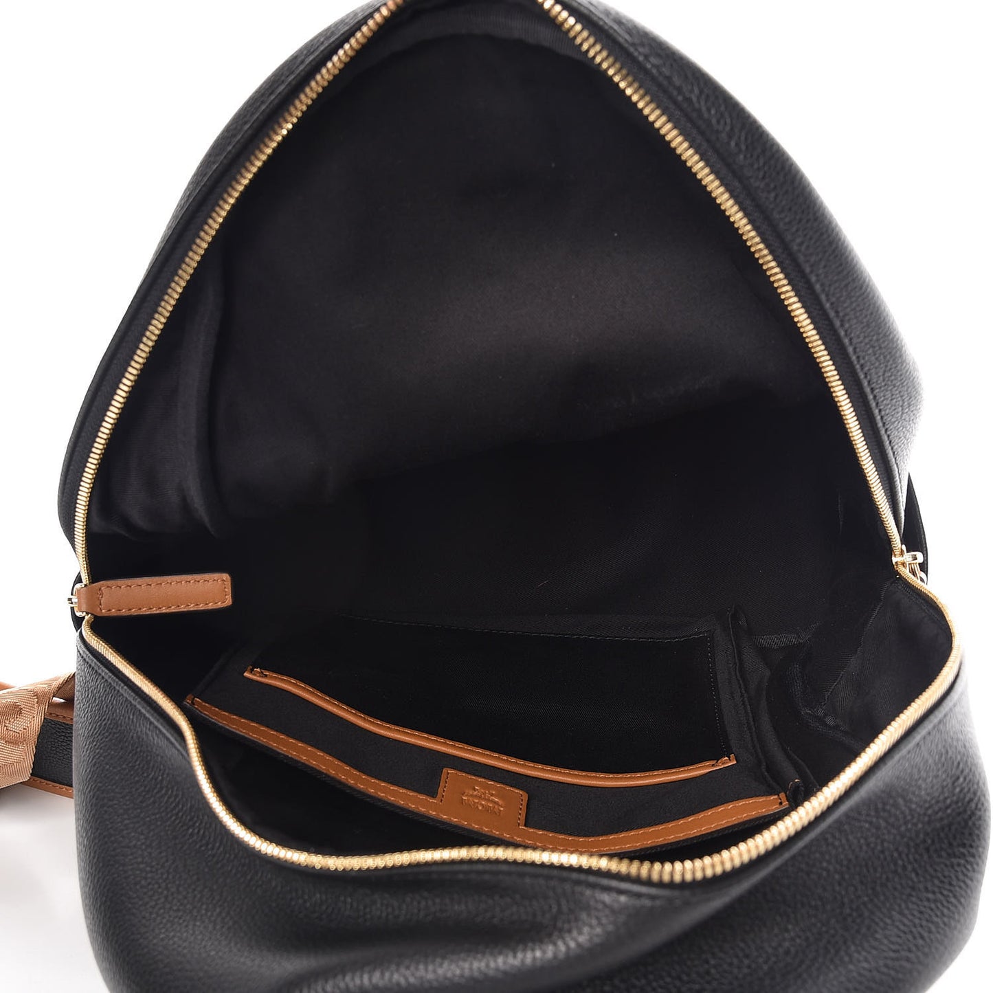 Visetos Calfskin Medium Geonautic Backpack Black Cognac