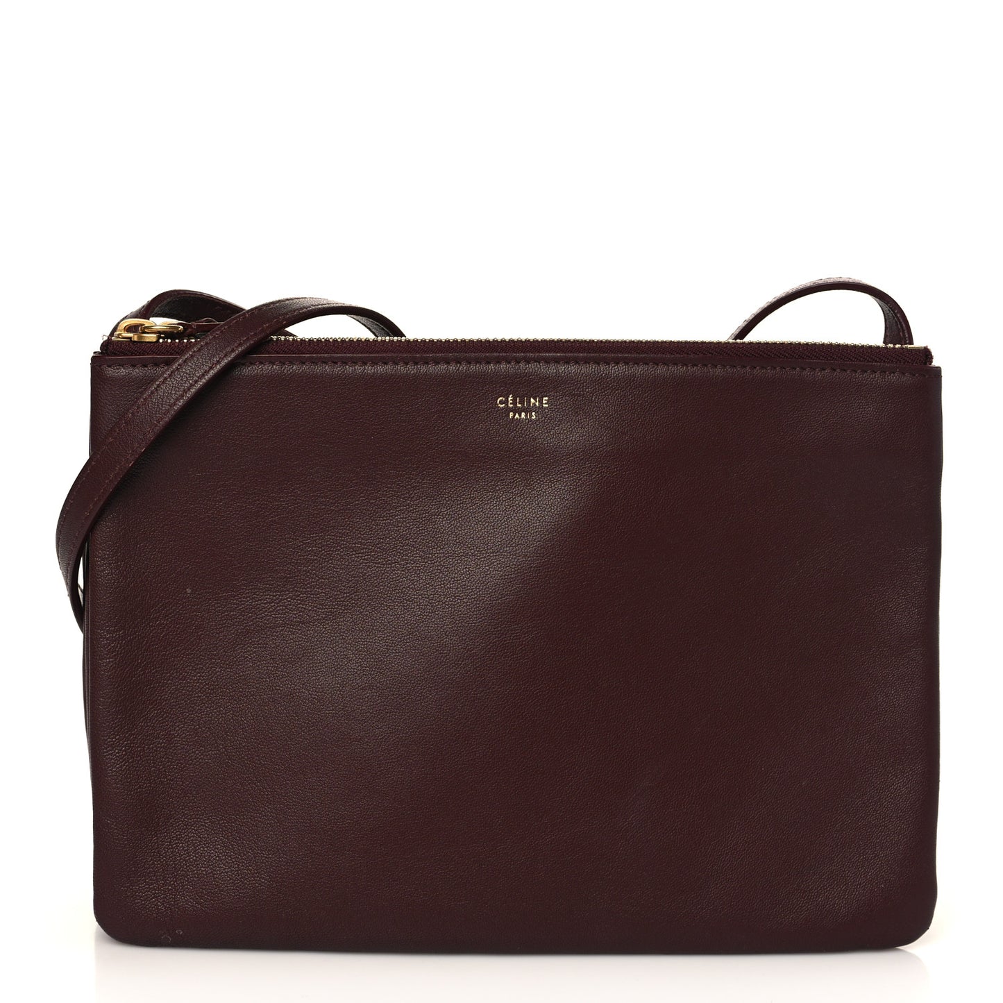 Lambskin Large Trio Crossbody Bag Burgundy