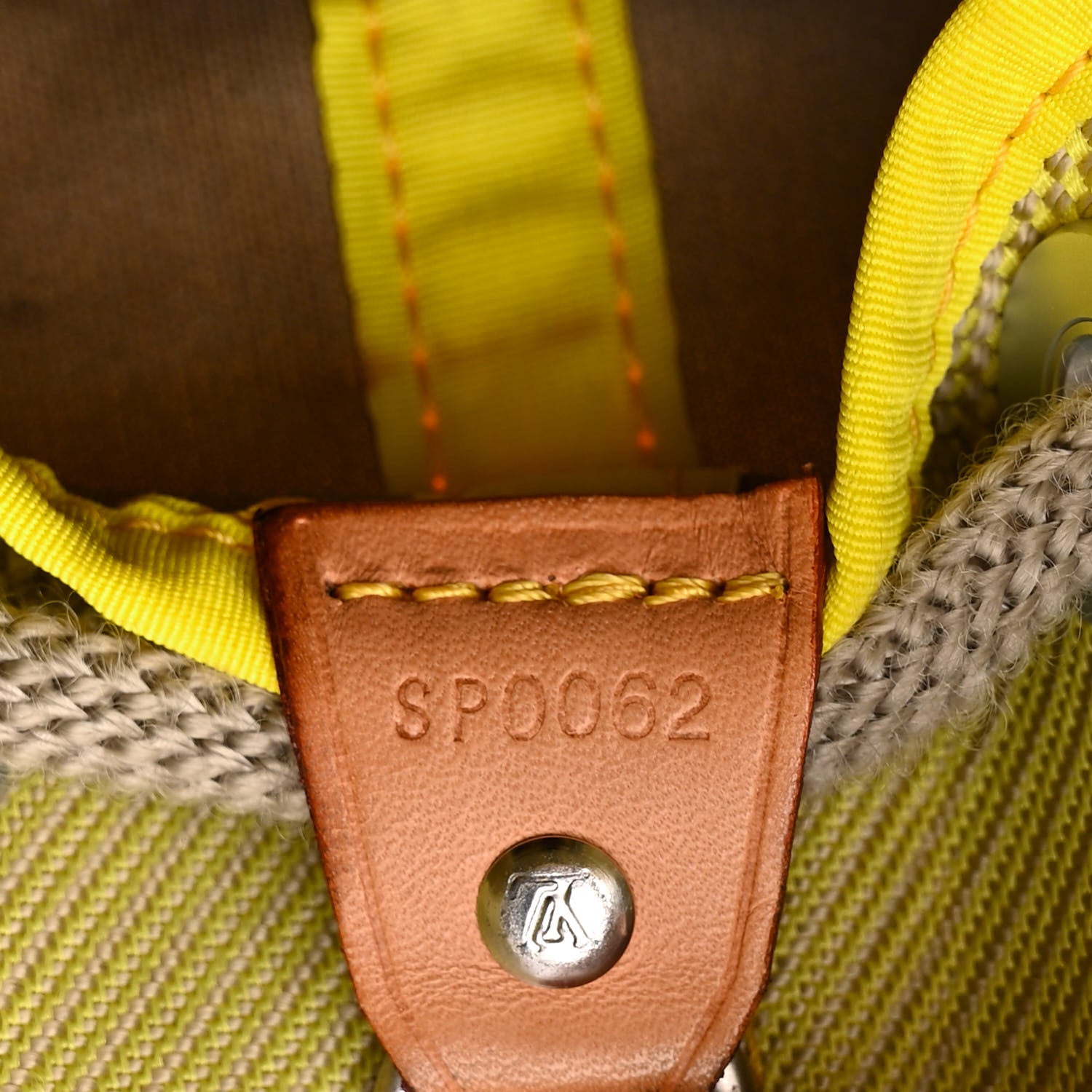 Louis Vuitton Damier Geant Americas Cup Volunteer Bag Yellow 7 of 13
