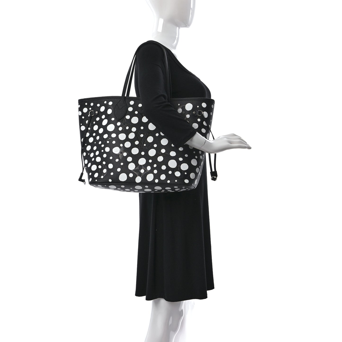 LV X YK Empreinte Neverfull MM Black White
