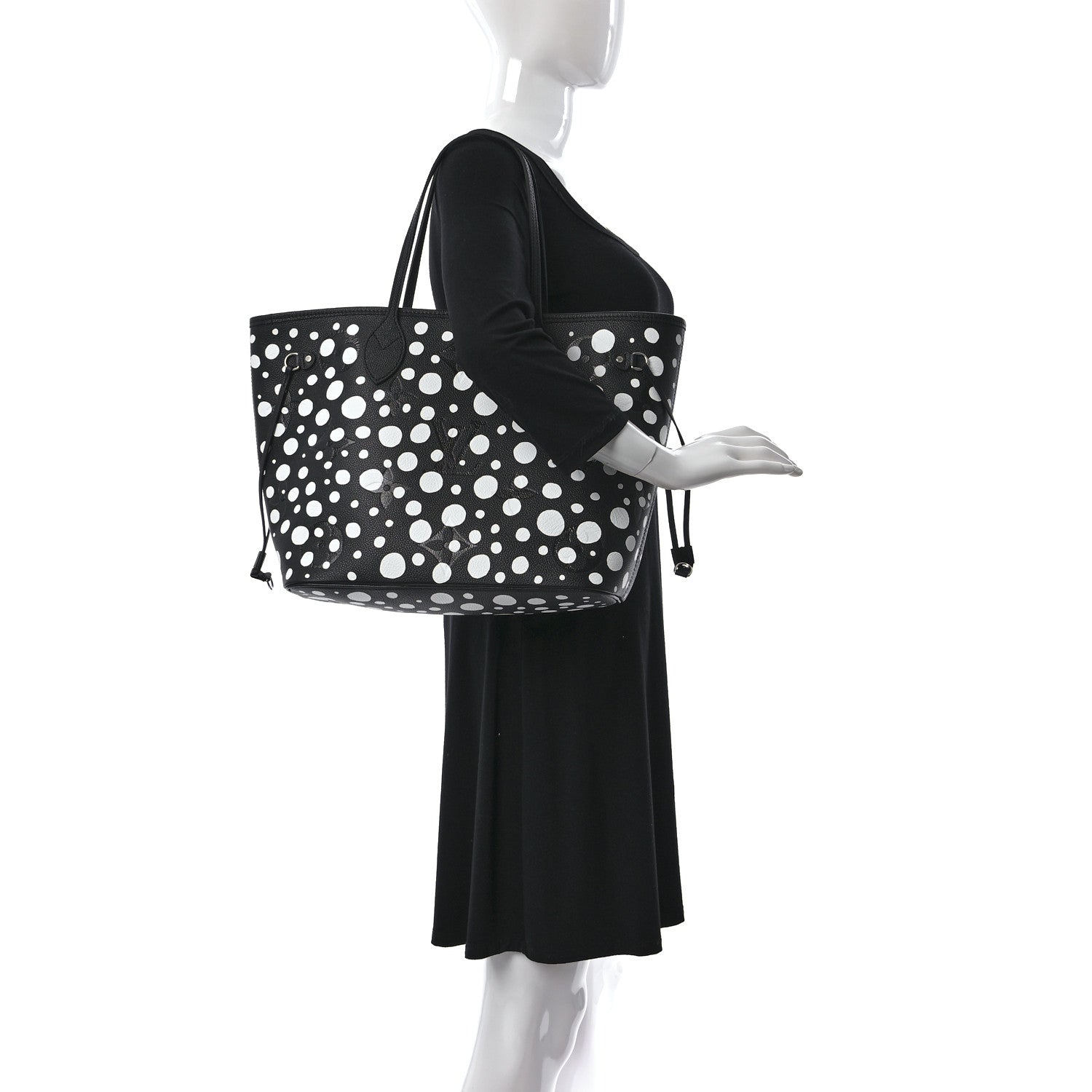 Louis Vuitton LV X YK Empreinte Neverfull MM Black White 2 of 10