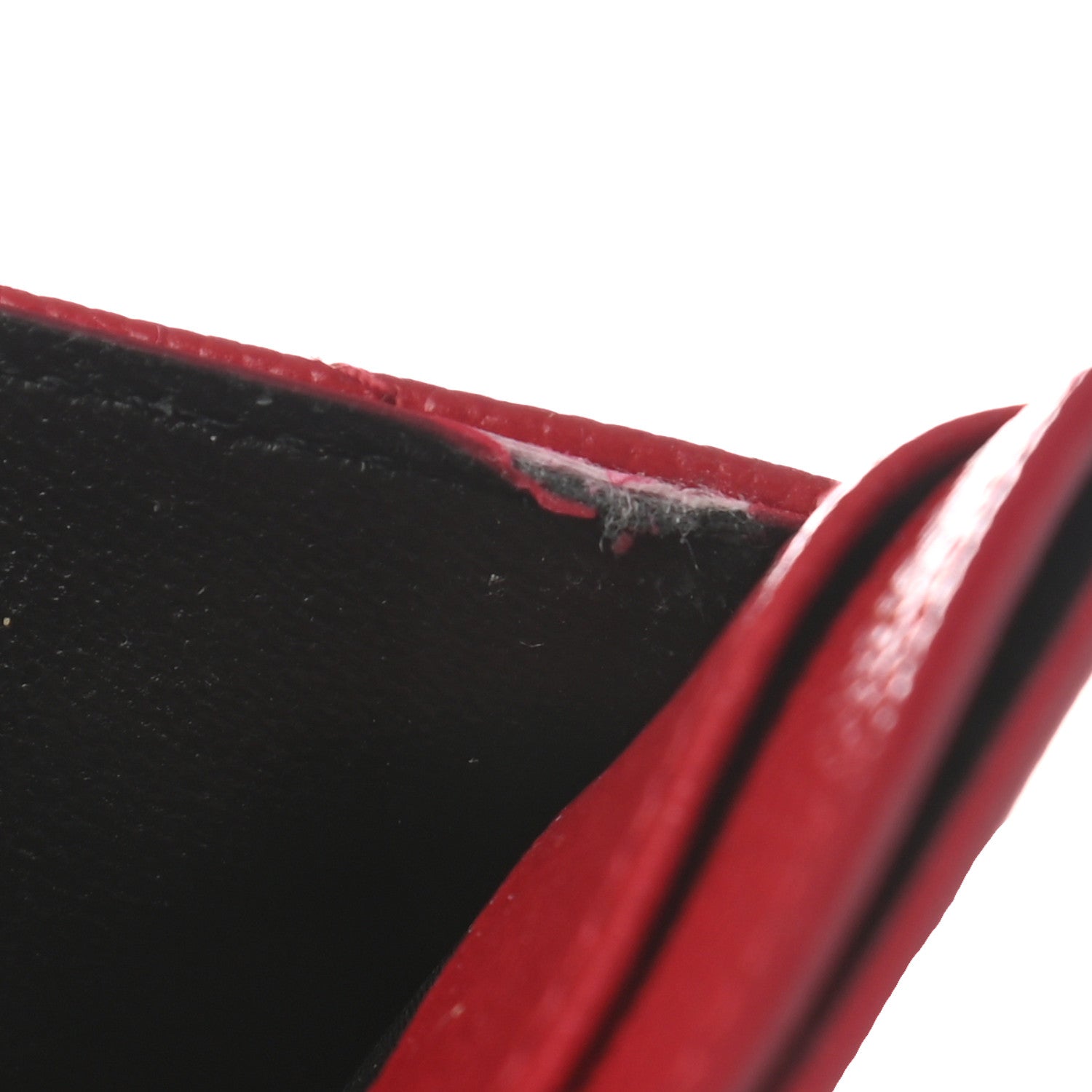 Saint Laurent Grain De Poudre Matelasse Chevron Monogram Credit Card Case New Red 8 of 9