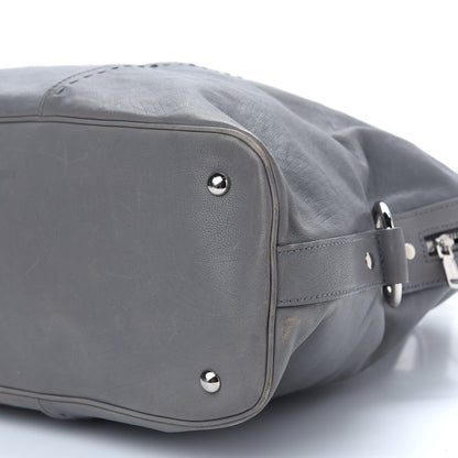 Saint Laurent Calfskin Oversized Muse Gray 9 of 11