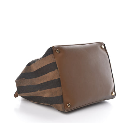 Fendi Pequin Vitello Magnetic Top Satchel Tobacco Foresta 4 of 12