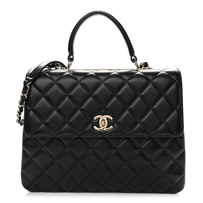 Chanel Lambskin Quilted Large Trendy CC Dual Handle Flap Bag Black 1 of 11