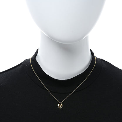 Tiffany 18K Yellow Gold Mini Heart Lock Pendant Necklace 2 of 5