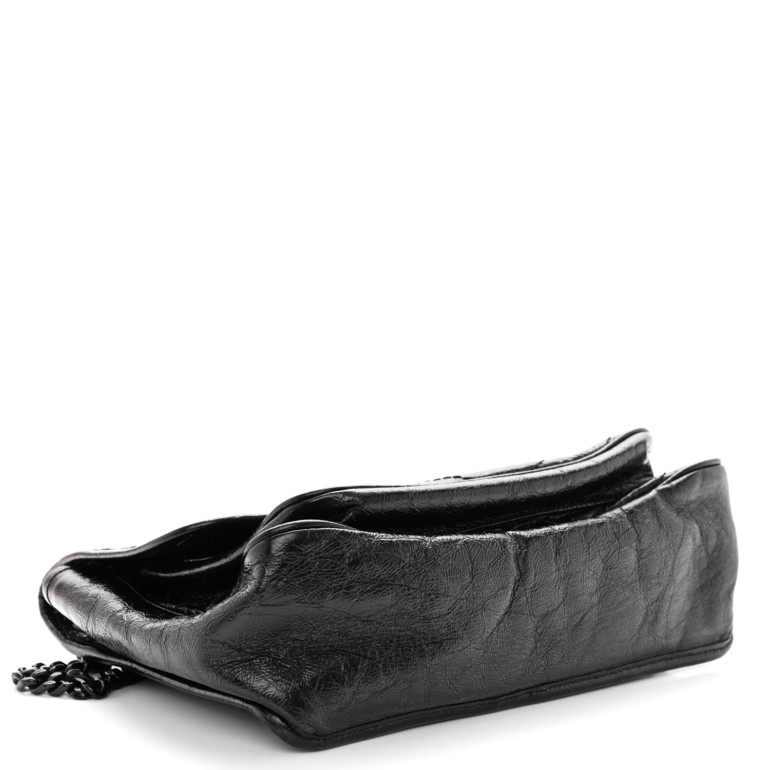 Saint Laurent Crinkled Calfskin Matelasse Monogram Medium Niki Chain Satchel Black 4 of 9