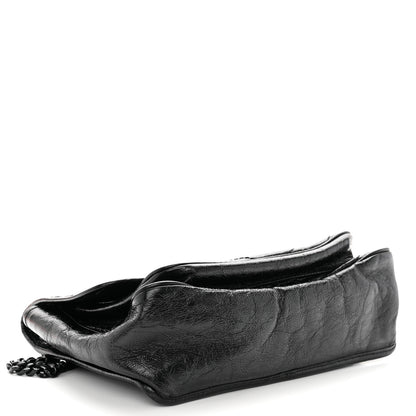 Saint Laurent Crinkled Calfskin Matelasse Monogram Medium Niki Chain Satchel Black 4 of 9