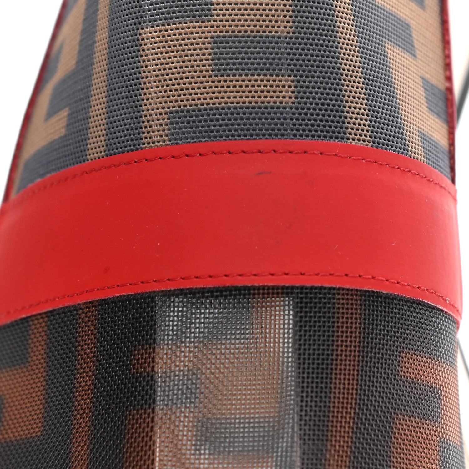 Fendi Technical Mesh FF Sneakers 36 Tobacco Red 10 of 14