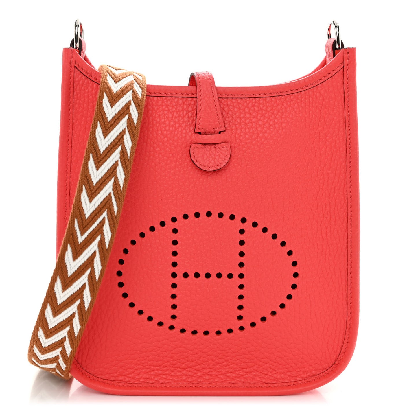 Taurillon Clemence Zigzag Sangle Evelyne TPM Rose Texas
