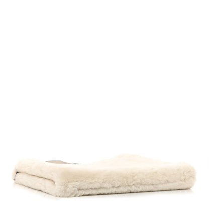 Fendi Shearling Peekaboo Iconic Clutch White Papavero 4 of 9