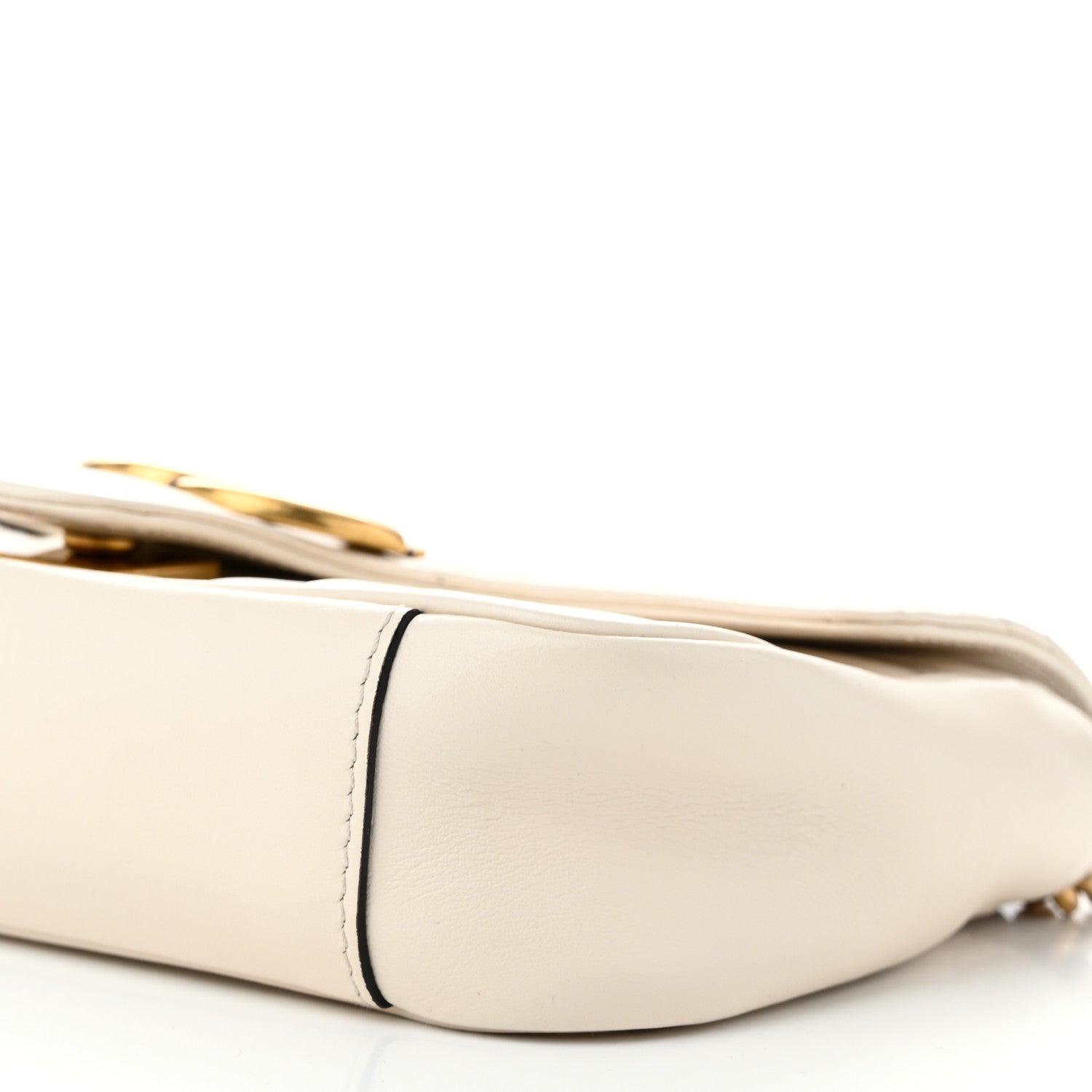 Gucci Calfskin Matelasse Mini GG Marmont Shoulder Bag White 10 of 12