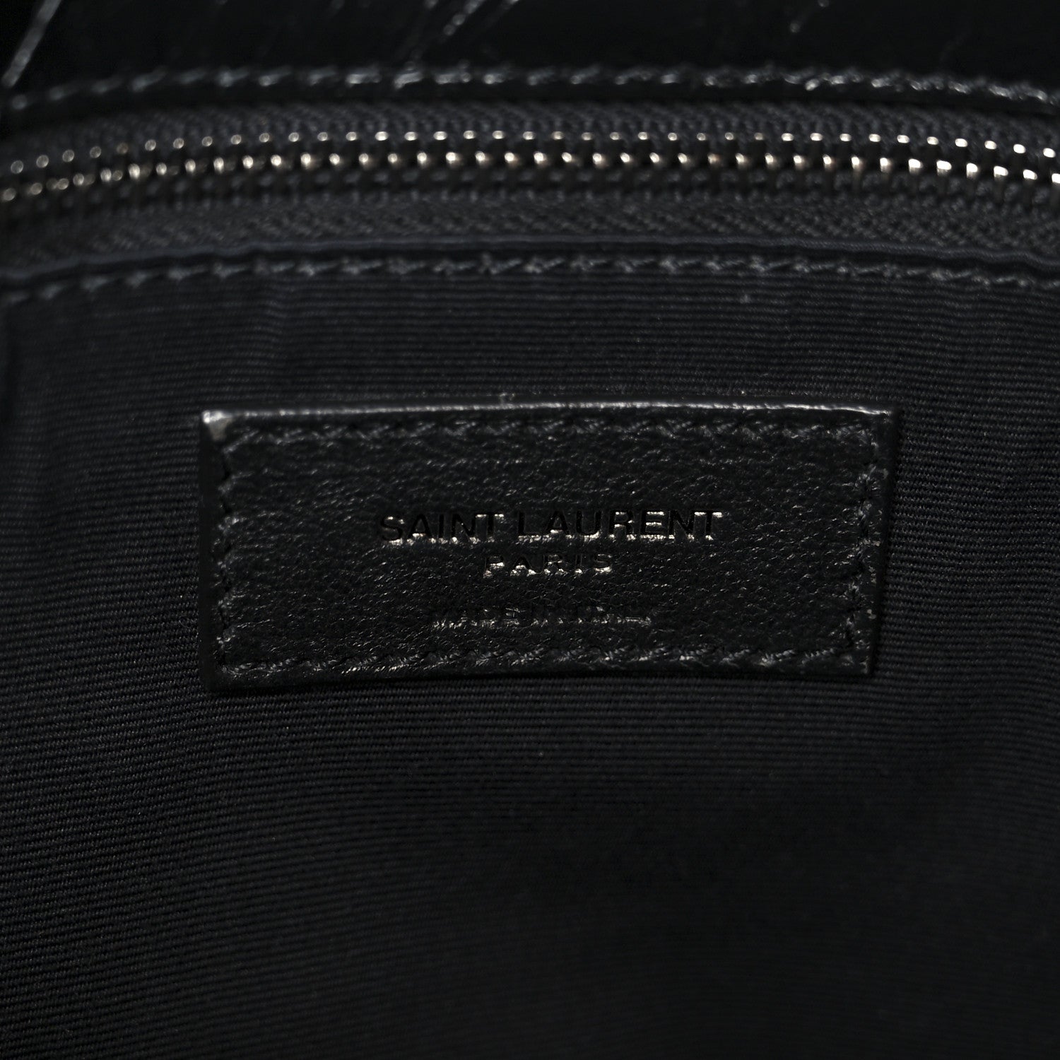 Saint Laurent Crinkled Calfskin Matelasse Monogram Large Niki Chain Satchel Black 6 of 12