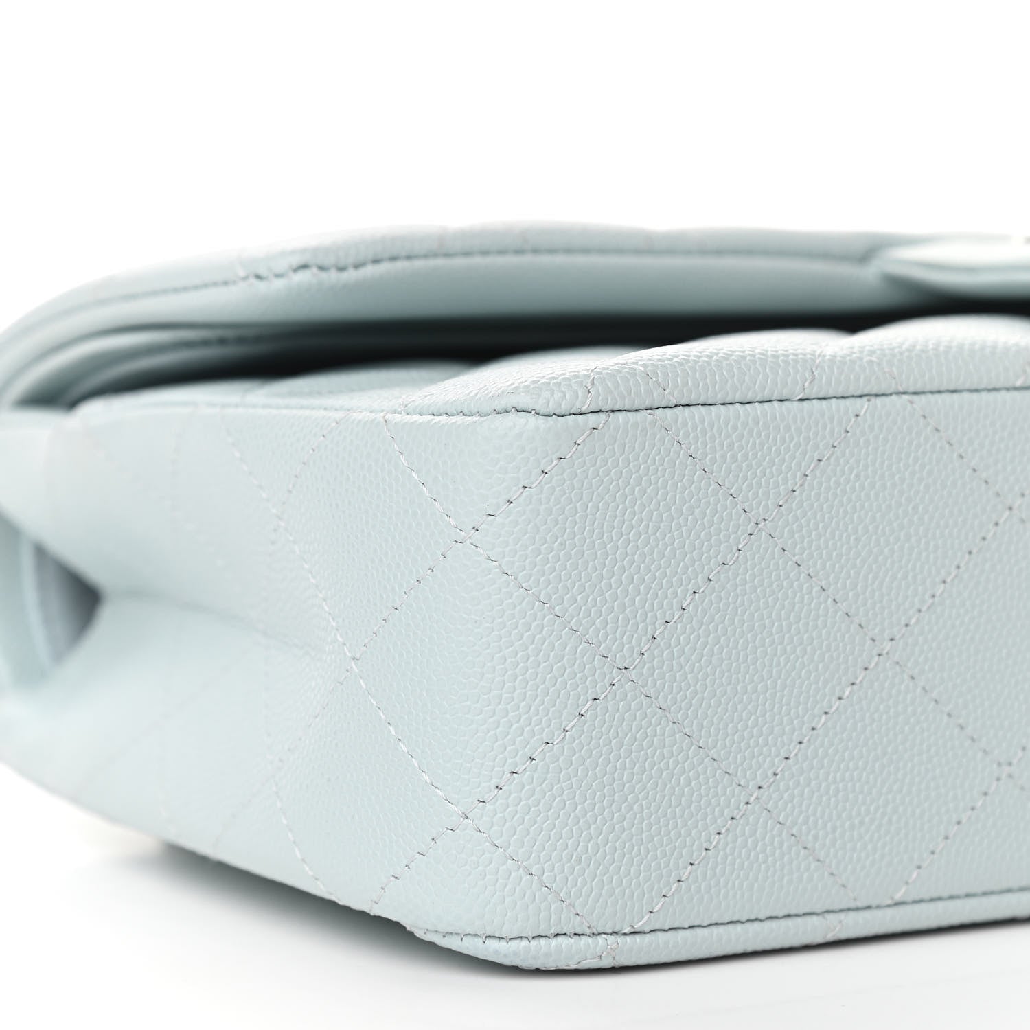 Chanel Caviar Quilted Medium Double Flap Light Blue 10 of 11