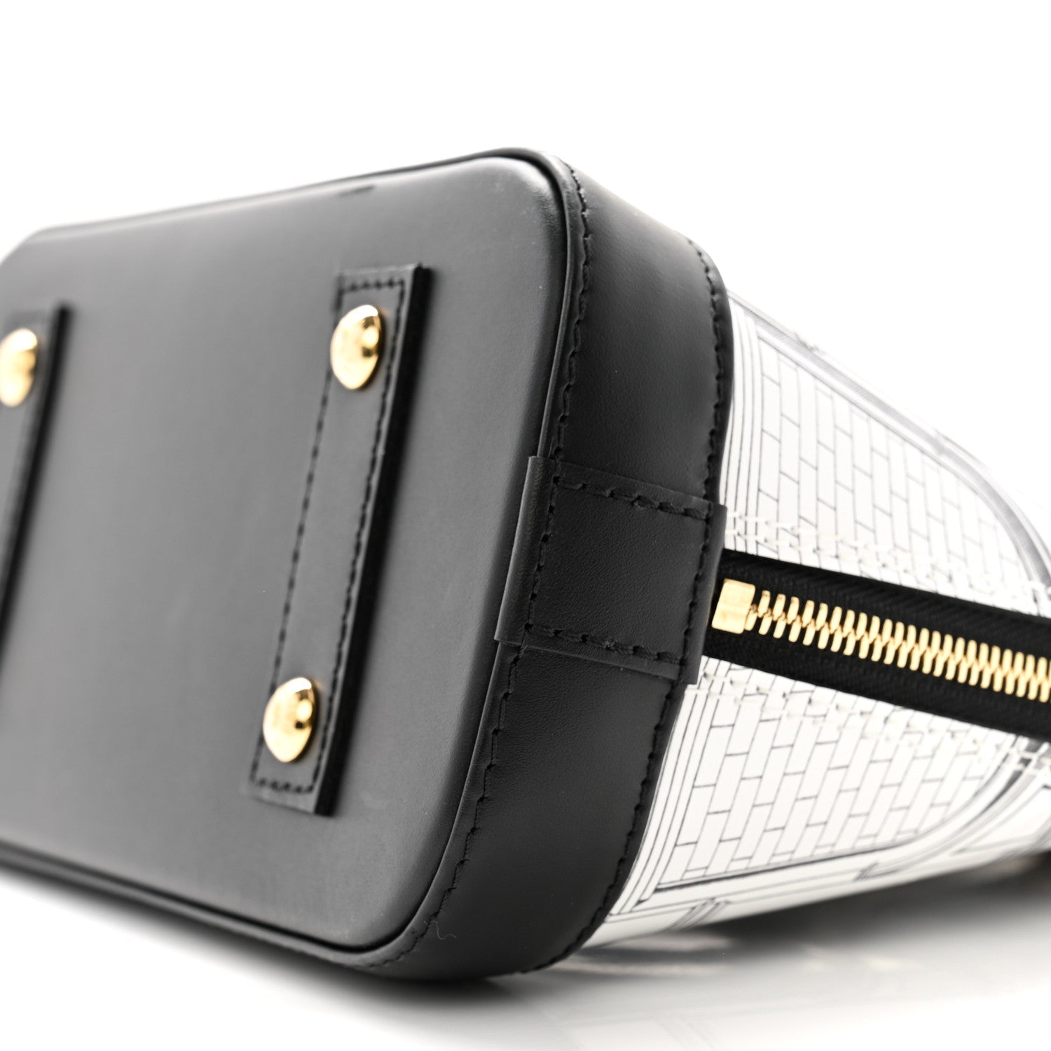 Louis Vuitton X FORNASETTI Calfskin Architettura Alma BB Black White 9 of 10