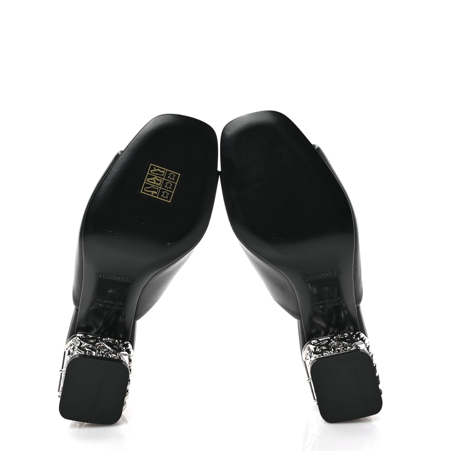 Nappa Glossy 60 Sandals 36 Black